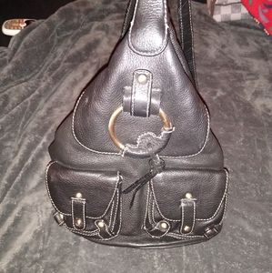 Leather Sling Backpack